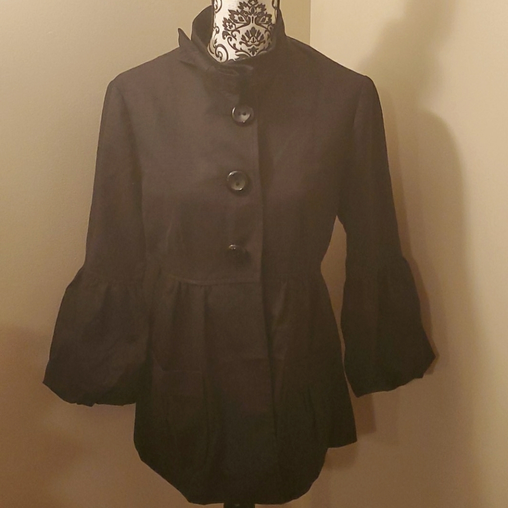 Nanette Lepore Bubble Sleeve Textured Jacket